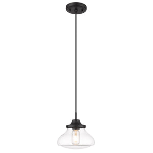 Golden - 3419-S BLK-CLR - One Light Pendant - Nash - Matte Black