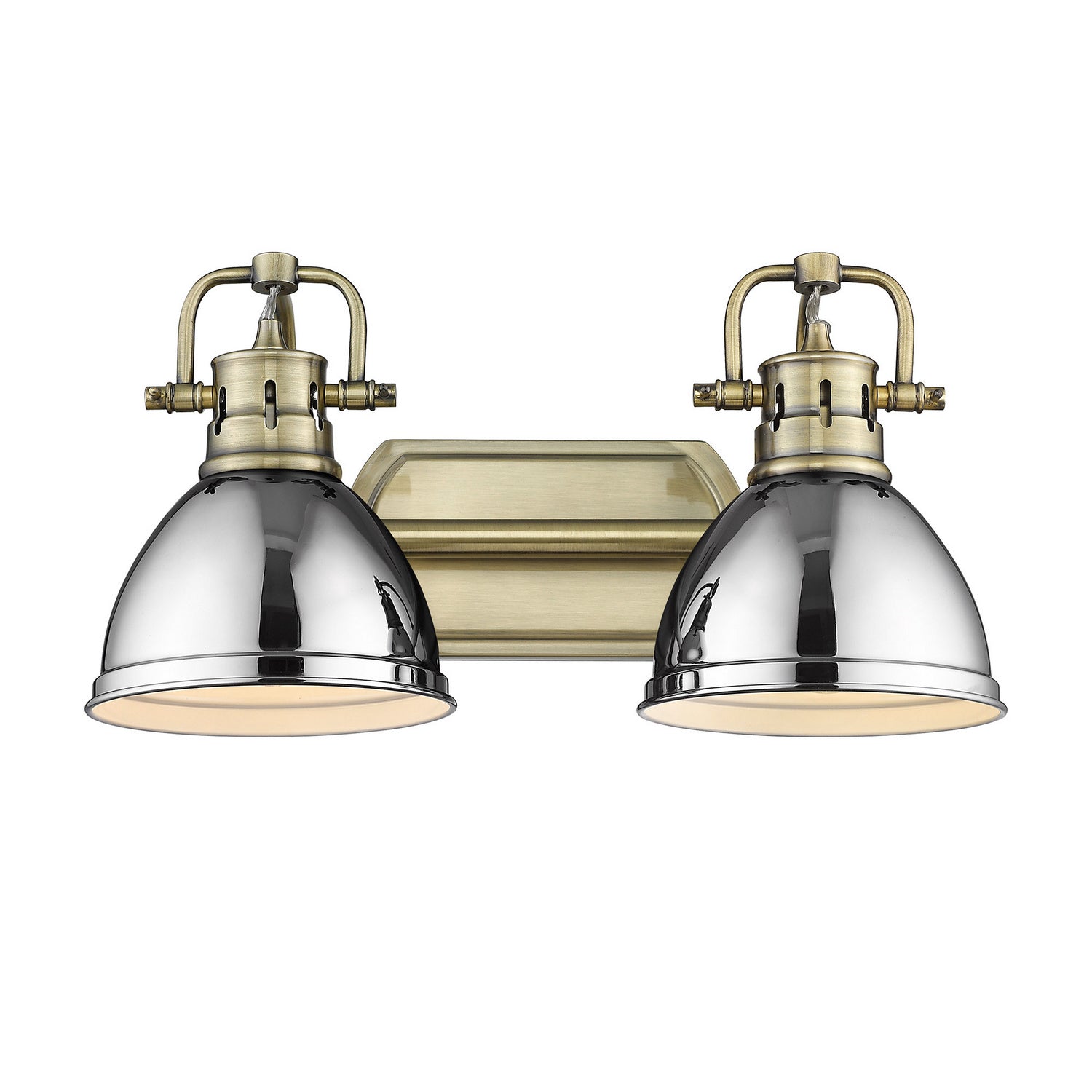 Golden - 3602-BA2 AB-CH - Two Light Bath Vanity - Duncan AB - Aged Brass