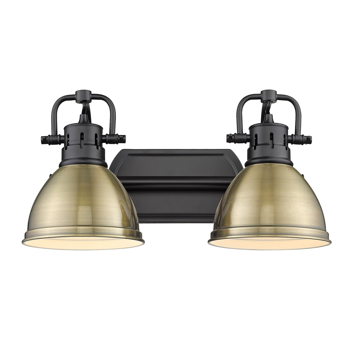 Golden - 3602-BA2 BLK-AB - Two Light Bath Vanity - Duncan BLK - Matte Black