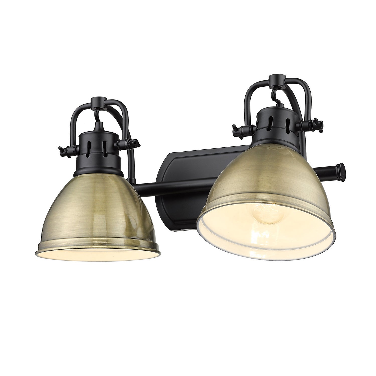 Golden - 3602-BA2 BLK-AB - Two Light Bath Vanity - Duncan BLK - Matte Black