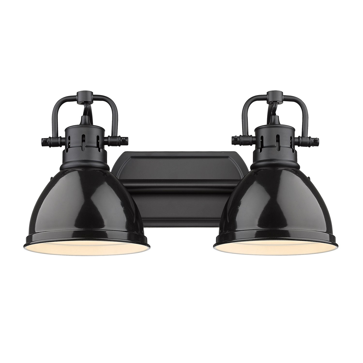 Golden - 3602-BA2 BLK-BK - Two Light Bath Vanity - Duncan BLK - Matte Black