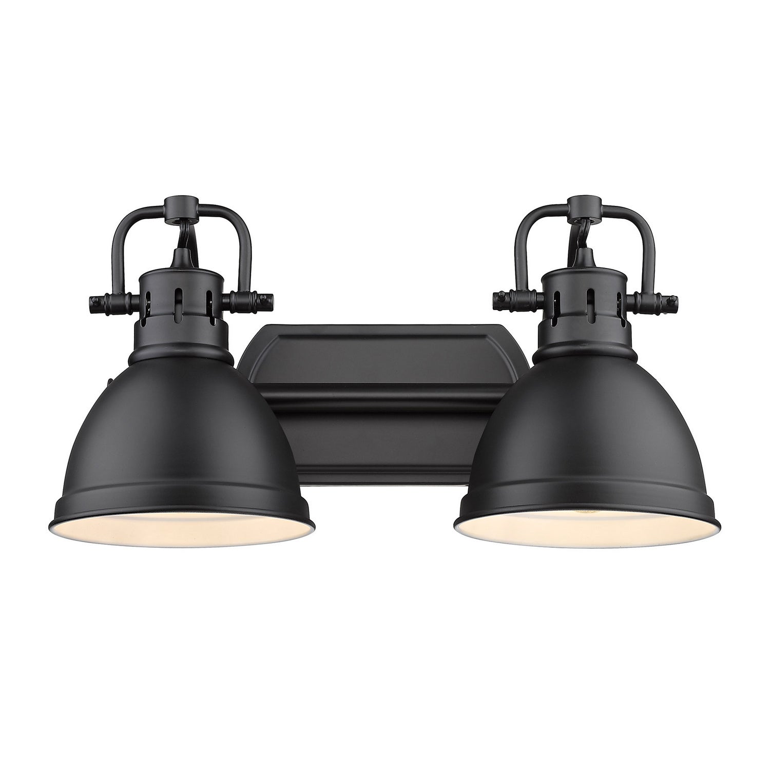 Golden - 3602-BA2 BLK-BLK - Two Light Bath Vanity - Duncan BLK - Matte Black