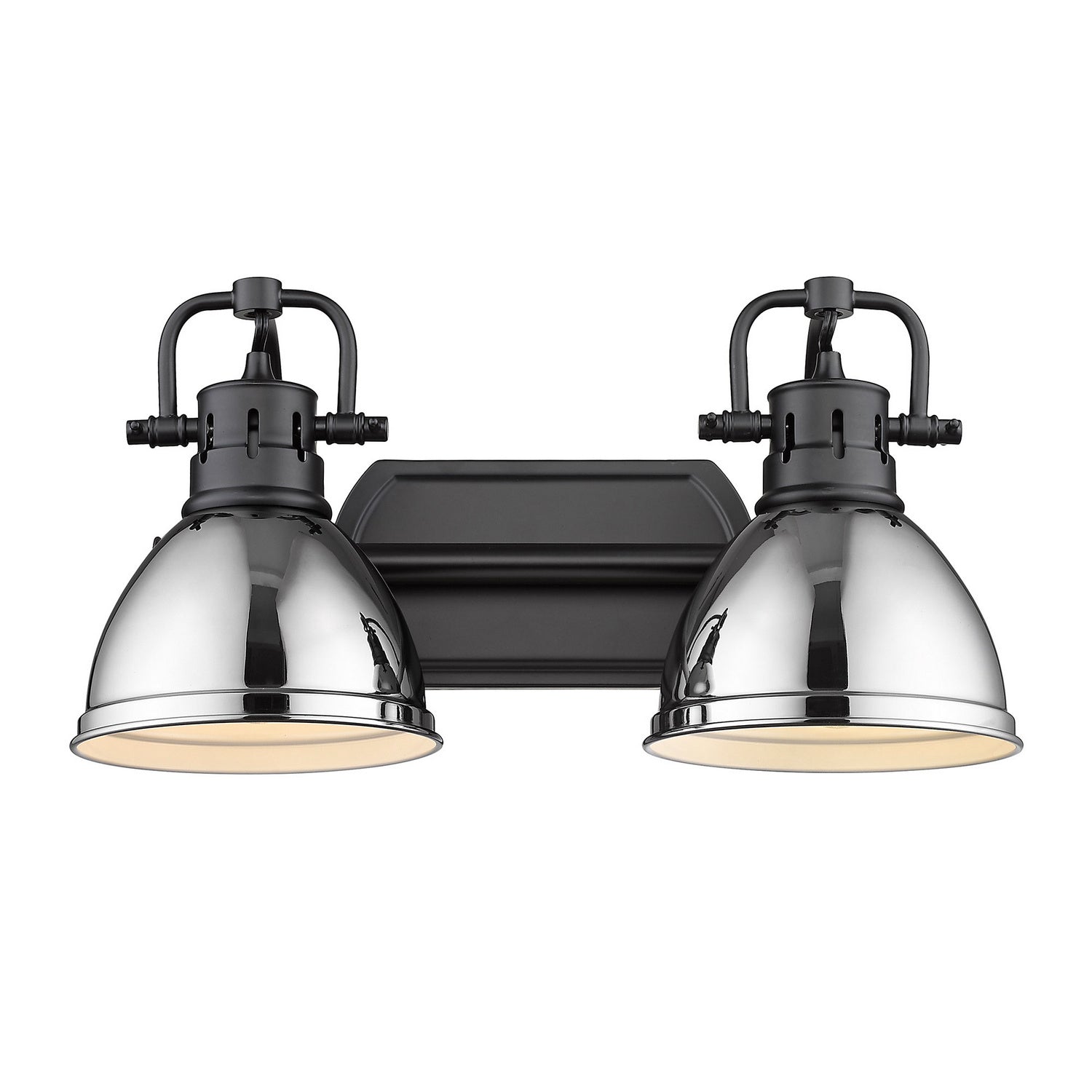 Golden - 3602-BA2 BLK-CH - Two Light Bath Vanity - Duncan BLK - Matte Black