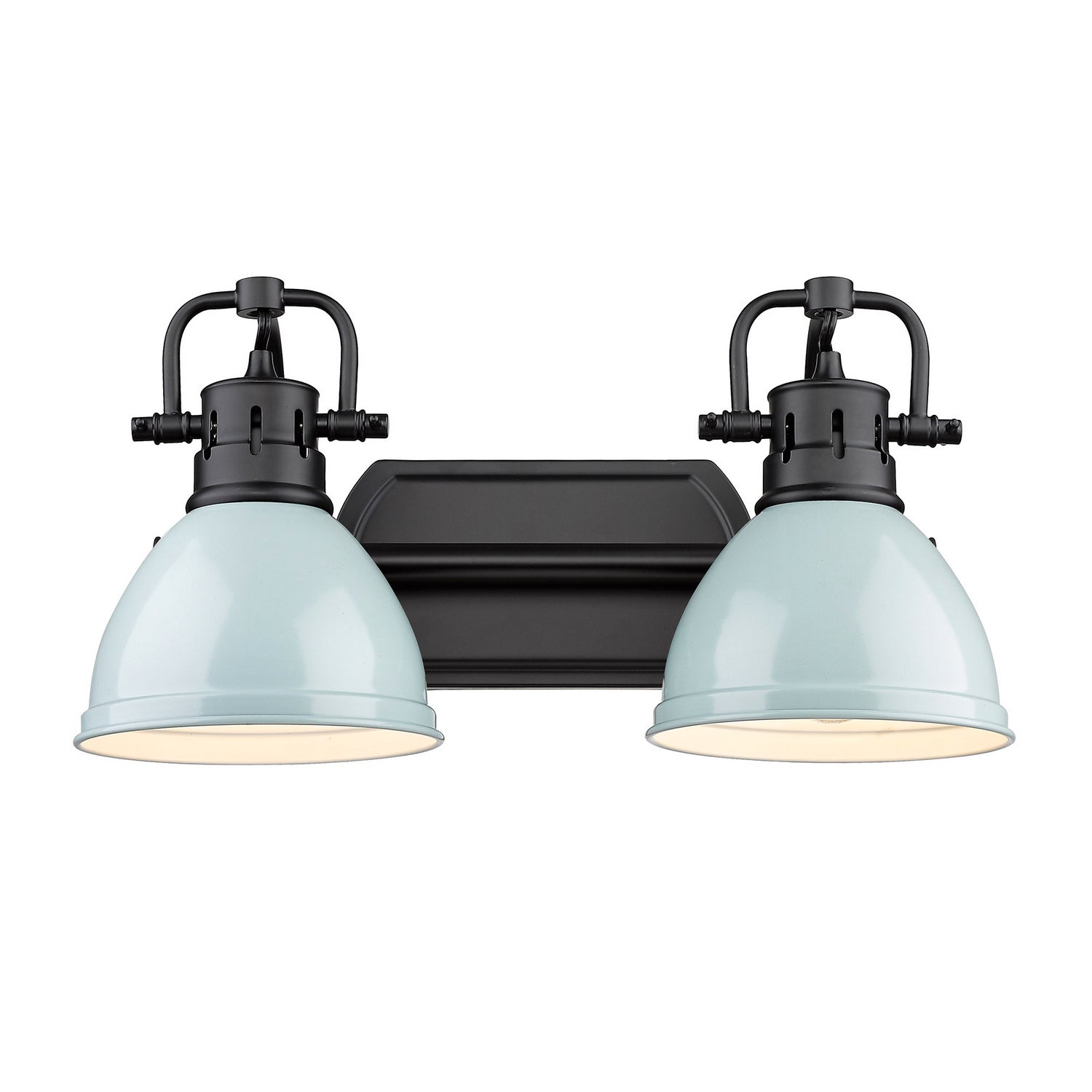 Golden - 3602-BA2 BLK-SF - Two Light Bath Vanity - Duncan BLK - Matte Black