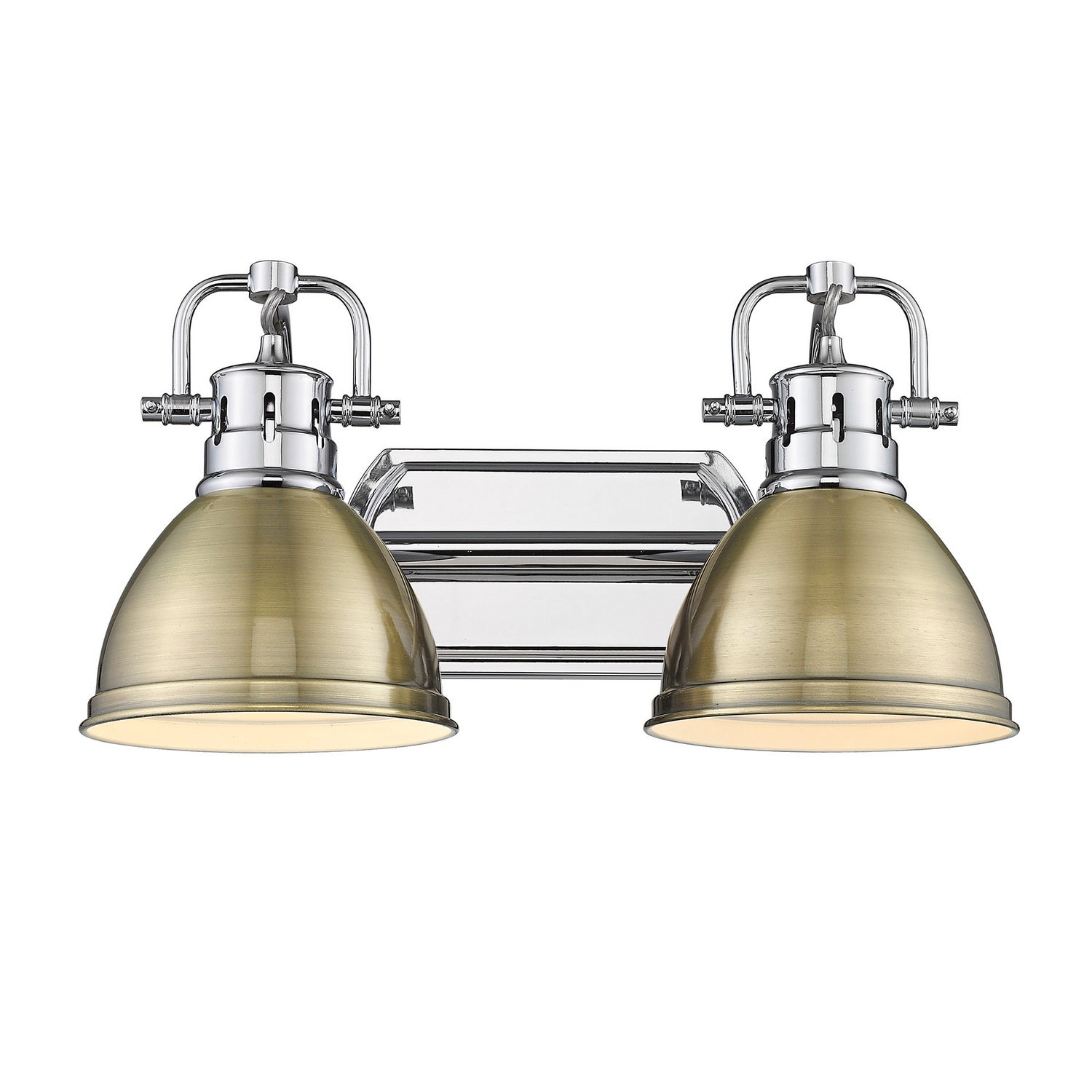 Golden - 3602-BA2 CH-AB - Two Light Bath Vanity - Duncan CH - Chrome