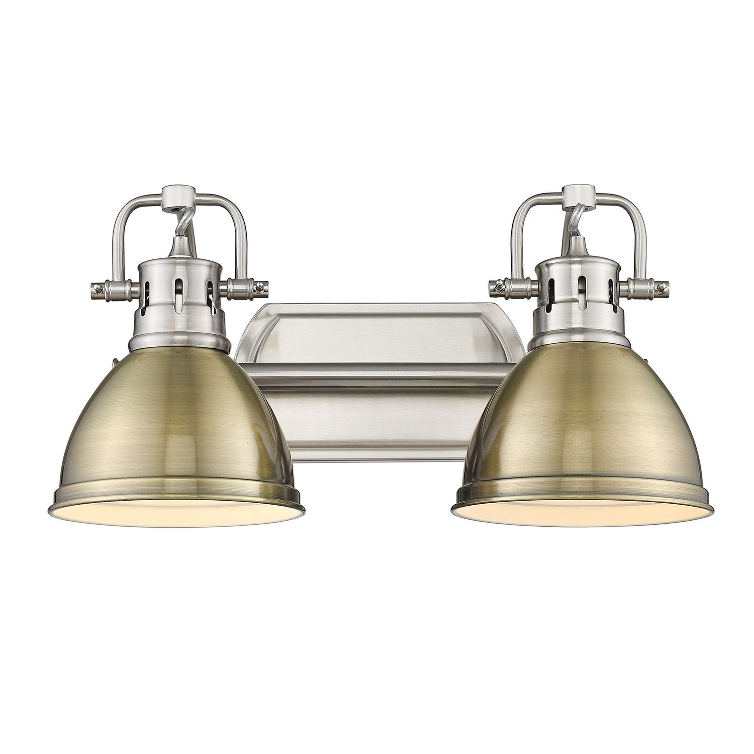 Golden - 3602-BA2 PW-AB - Two Light Bath Vanity - Duncan PW - Pewter