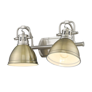 Golden - 3602-BA2 PW-AB - Two Light Bath Vanity - Duncan PW - Pewter