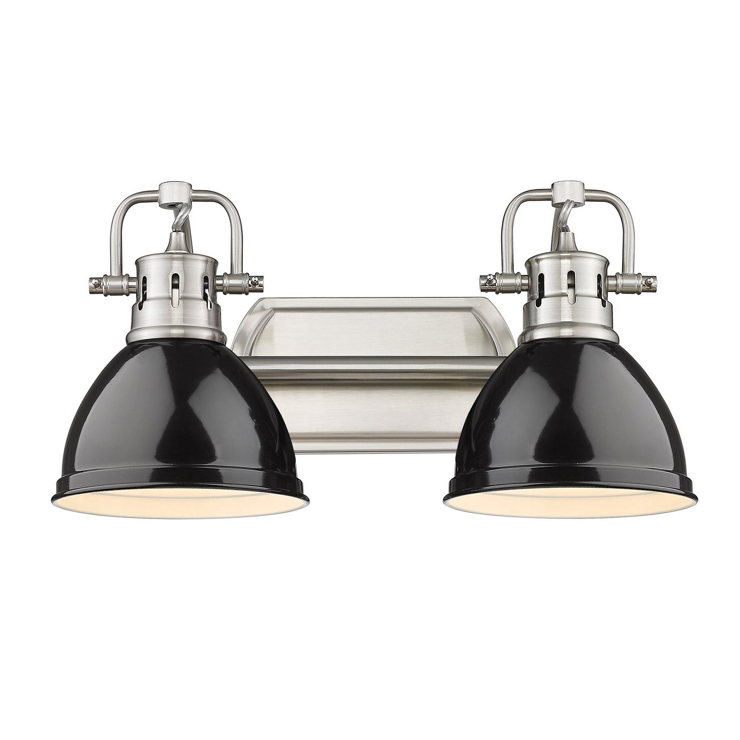 Golden - 3602-BA2 PW-BK - Two Light Bath Vanity - Duncan PW - Pewter