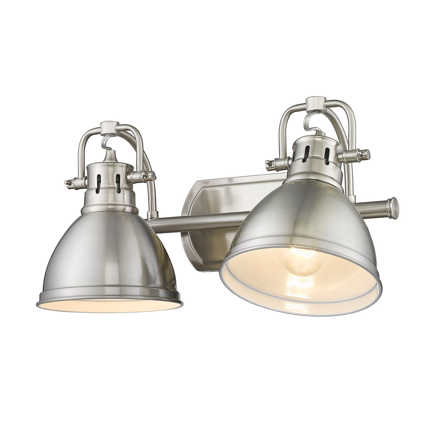 Golden - 3602-BA2 PW-PW - Two Light Bath Vanity - Duncan PW - Pewter