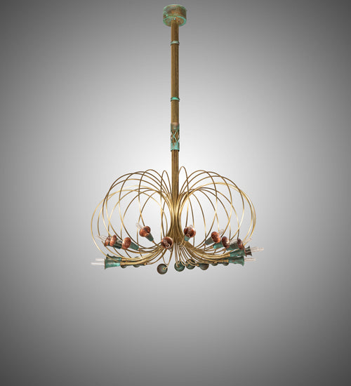 Meyda Tiffany - 238636 - LED Chandelier - Coyle Logan - Brushed Brass/Goldtastic