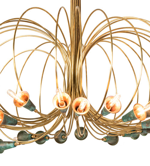 Meyda Tiffany - 238636 - LED Chandelier - Coyle Logan - Brushed Brass/Goldtastic