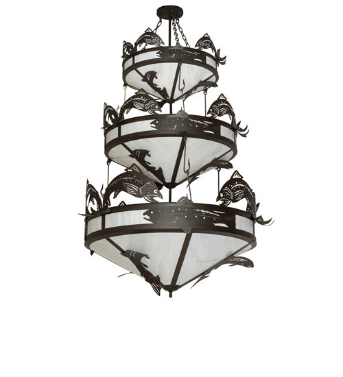 Meyda Tiffany - 240759 - 18 Light Chandelier - Catch Of The Day - Oil Rubbed Bronze/Industrial Steel