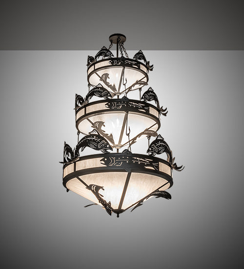 Meyda Tiffany - 240759 - 18 Light Chandelier - Catch Of The Day - Oil Rubbed Bronze/Industrial Steel