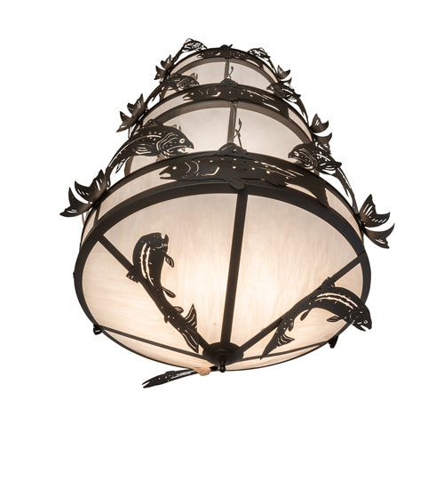 Meyda Tiffany - 240759 - 18 Light Chandelier - Catch Of The Day - Oil Rubbed Bronze/Industrial Steel