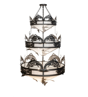 Meyda Tiffany - 240759 - 18 Light Chandelier - Catch Of The Day - Oil Rubbed Bronze/Industrial Steel