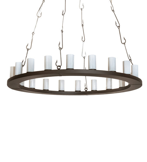 Meyda Tiffany - 240760 - LED Chandelier - Loxley - Oil Rubbed Bronze/Industrial Steel