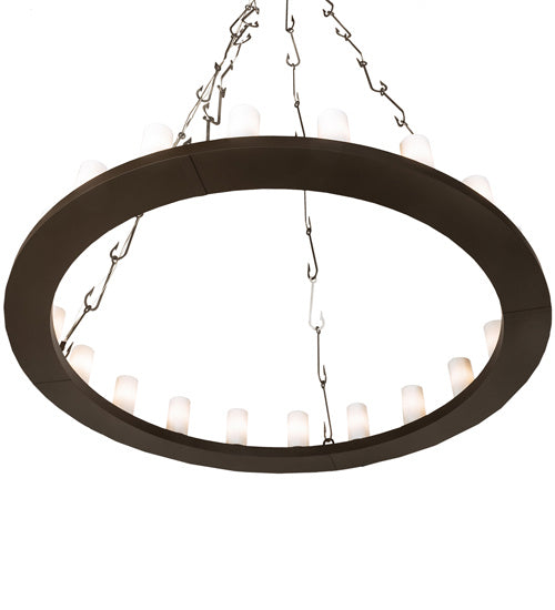 Meyda Tiffany - 240760 - LED Chandelier - Loxley - Oil Rubbed Bronze/Industrial Steel