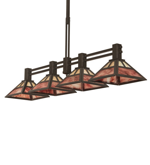 Meyda Tiffany - 240914 - Four Light Island Pendant - Soffe - Timeless Bronze