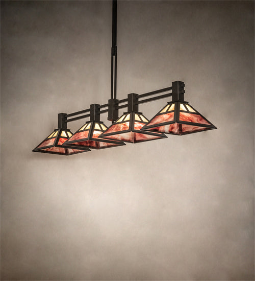 Meyda Tiffany - 240914 - Four Light Island Pendant - Soffe - Timeless Bronze