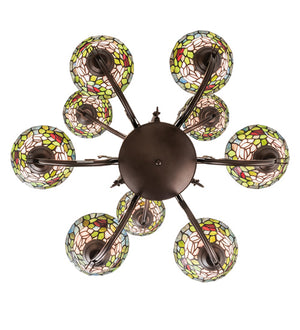 Meyda Tiffany - 241038 - Nine Light Chandelier - Tiffany Roman - Mahogany Bronze