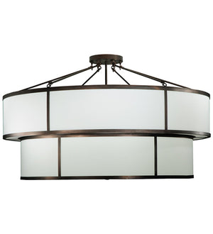 Meyda Tiffany - 245285 - 12 Light Semi-Flushmount - Jayne - Mahogany Bronze