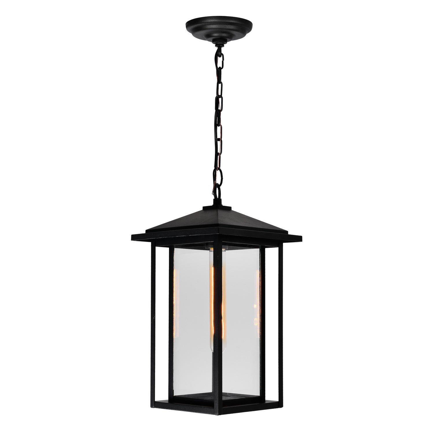 CWI Lighting - 0417P9-1-101 - One Light Outdoor Hanging Lantern - Crawford - Black