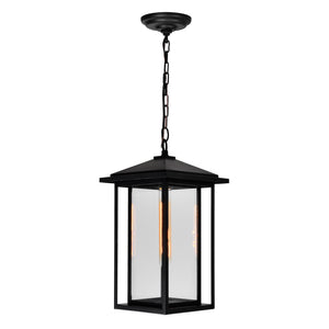 CWI Lighting - 0417P9-1-101 - One Light Outdoor Hanging Lantern - Crawford - Black