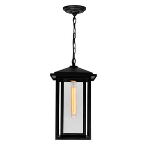 CWI Lighting - 0417P9-1-101 - One Light Outdoor Hanging Lantern - Crawford - Black