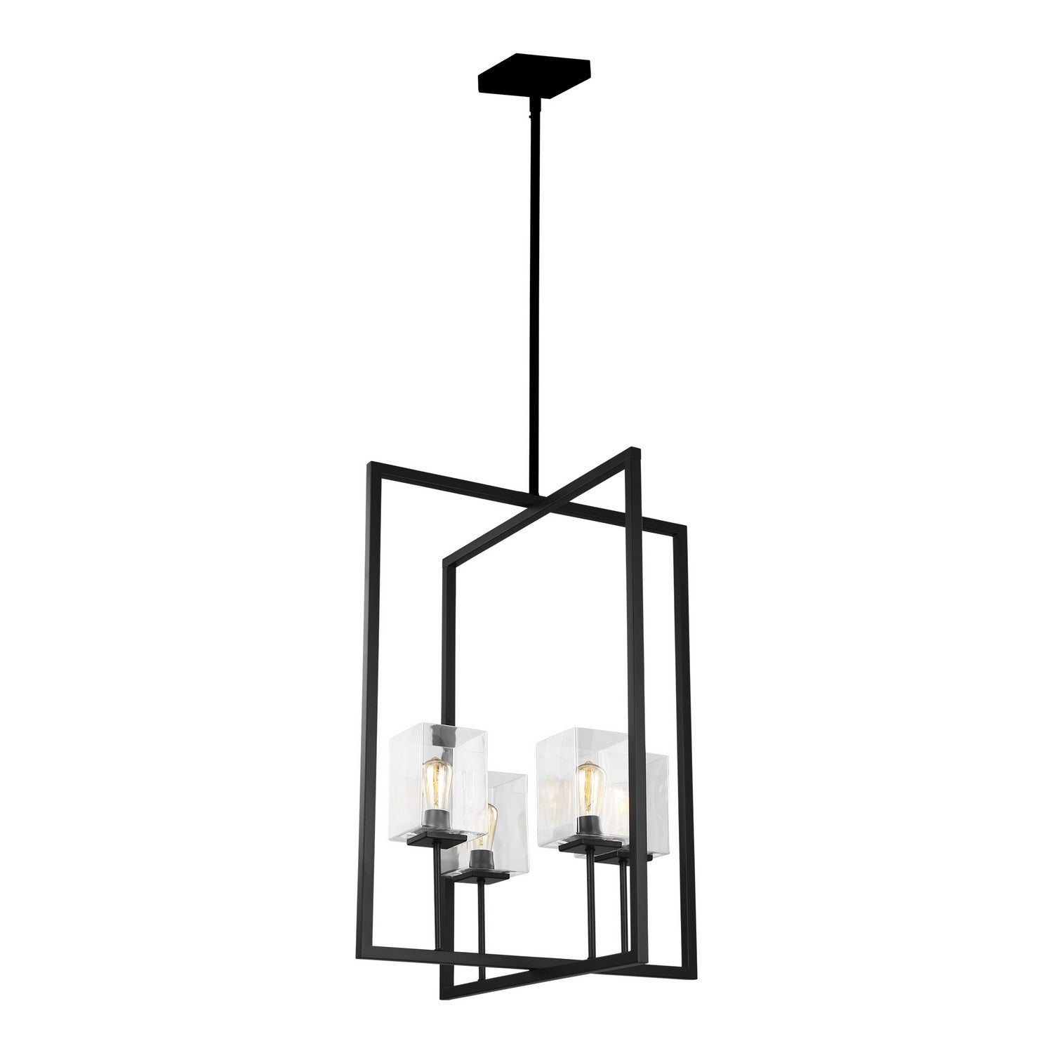 Generation Lighting. - 5341504-112 - Four Light Hall / Foyer - Mitte - Midnight Black