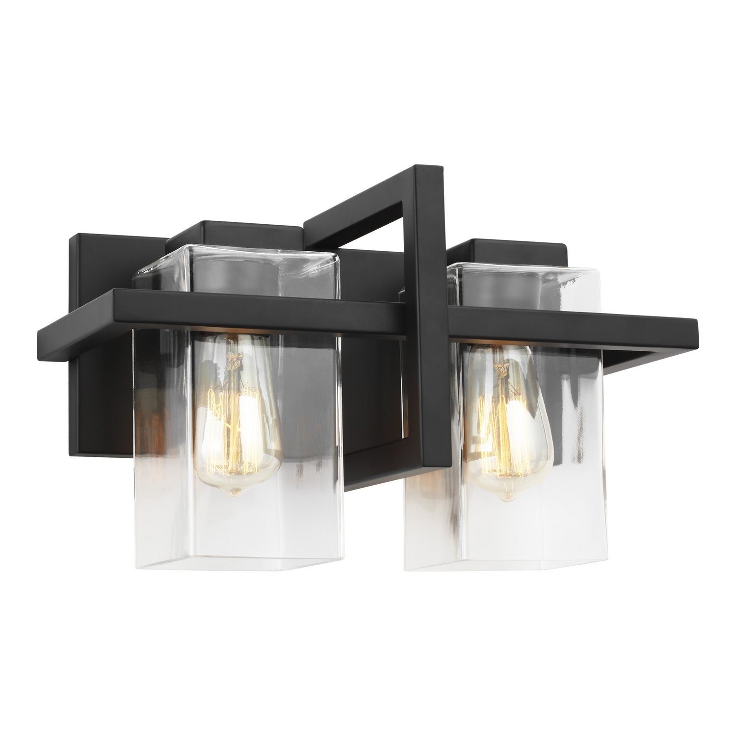 Generation Lighting. - 4441502-112 - Two Light Wall / Bath - Mitte - Midnight Black