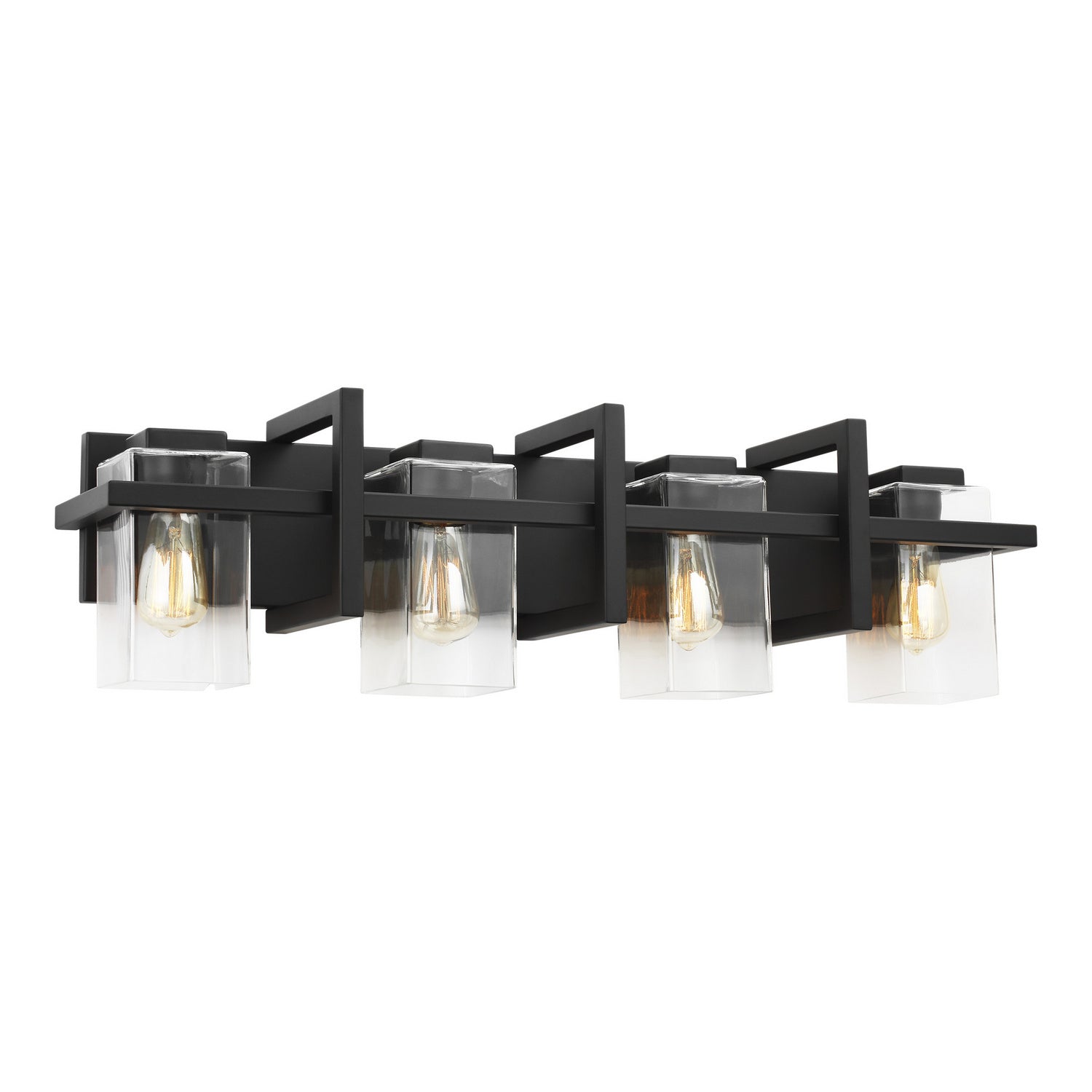 Generation Lighting. - 4441504-112 - Four Light Wall / Bath - Mitte - Midnight Black