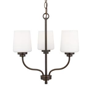 Generation Lighting. - 3102803-710 - Three Light Chandelier - Windom - Bronze