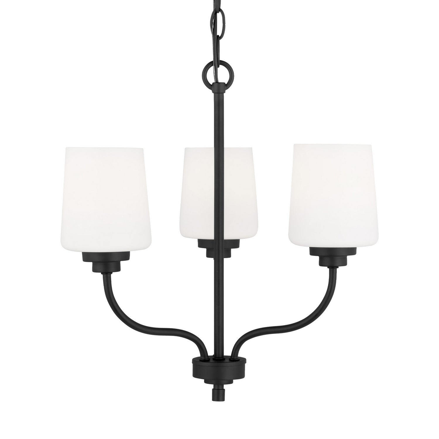 Generation Lighting. - 3102803-112 - Three Light Chandelier - Windom - Midnight Black