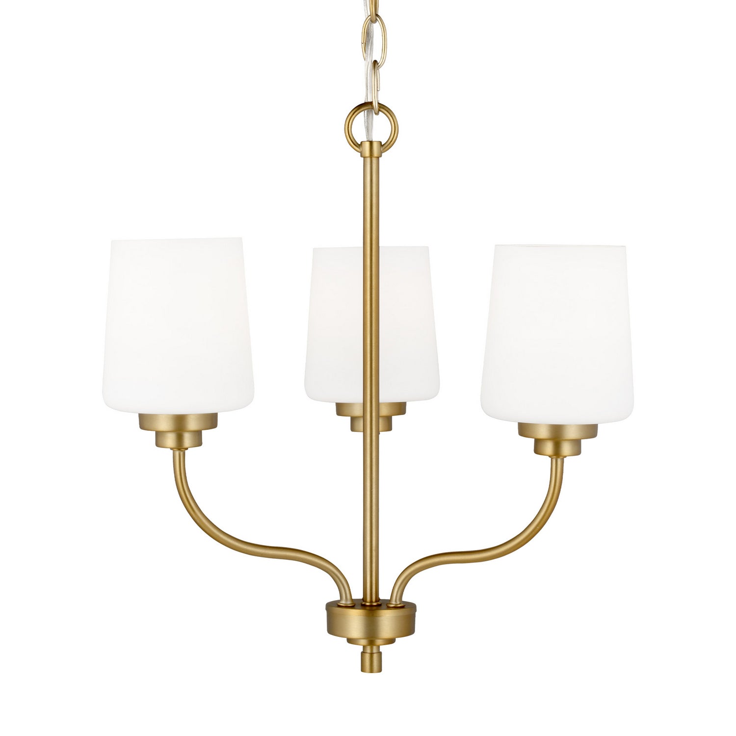 Generation Lighting. - 3102803-848 - Three Light Chandelier - Windom - Satin Brass