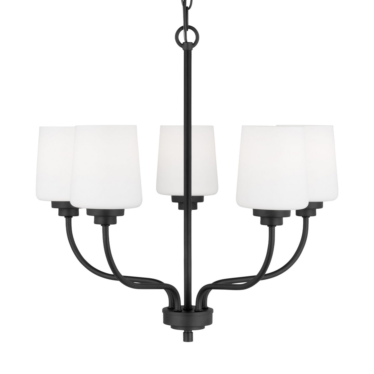 Generation Lighting. - 3102805-112 - Five Light Chandelier - Windom - Midnight Black