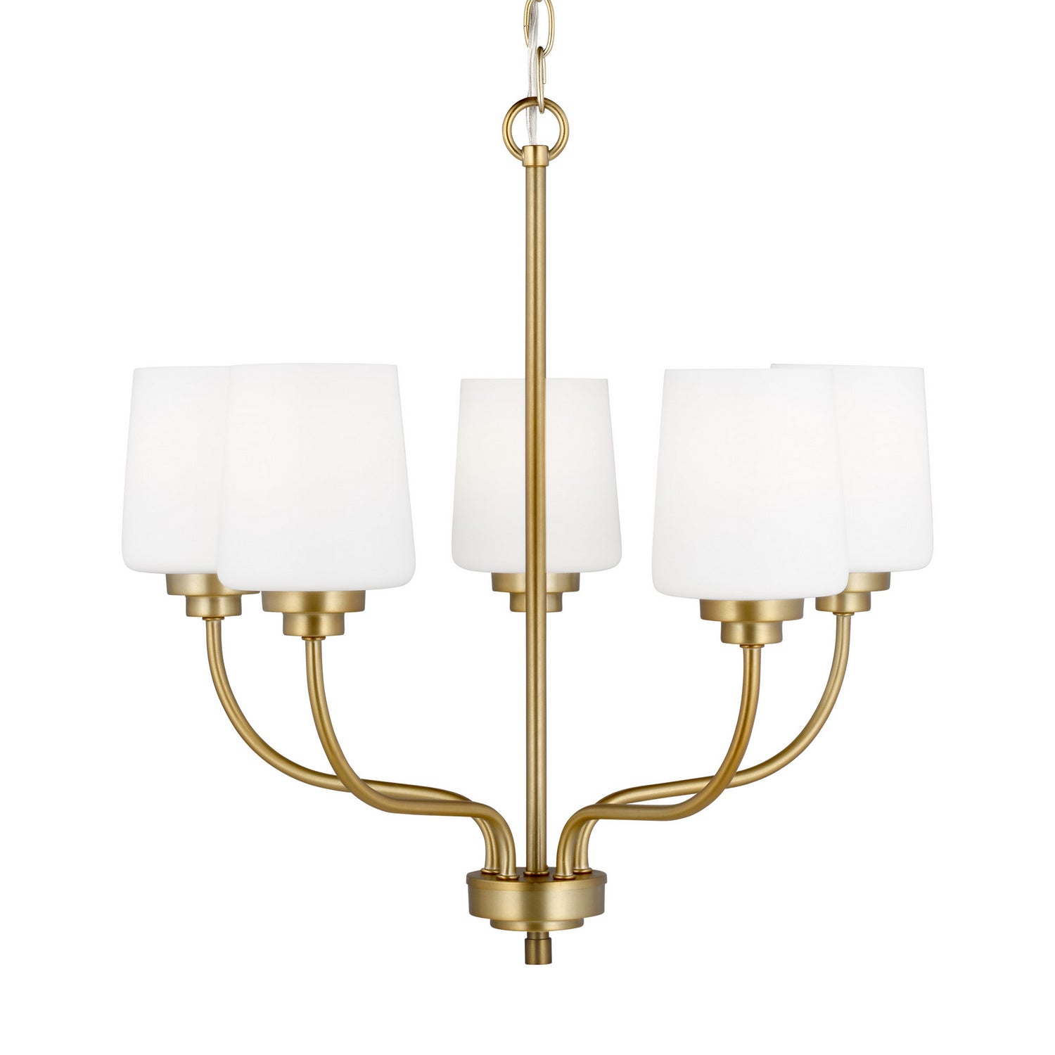 Generation Lighting. - 3102805-848 - Five Light Chandelier - Windom - Satin Brass