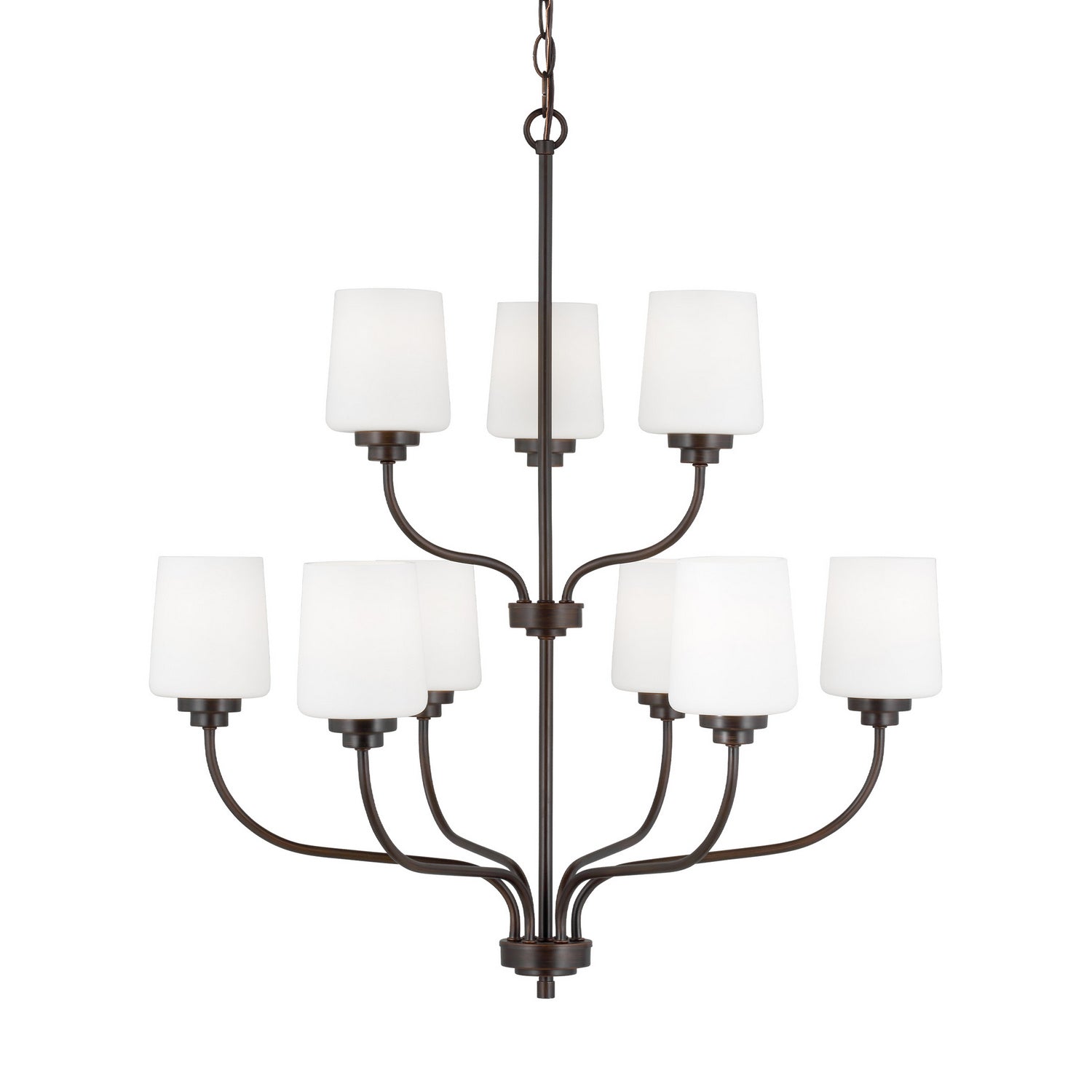 Generation Lighting. - 3102809-710 - Nine Light Chandelier - Windom - Bronze