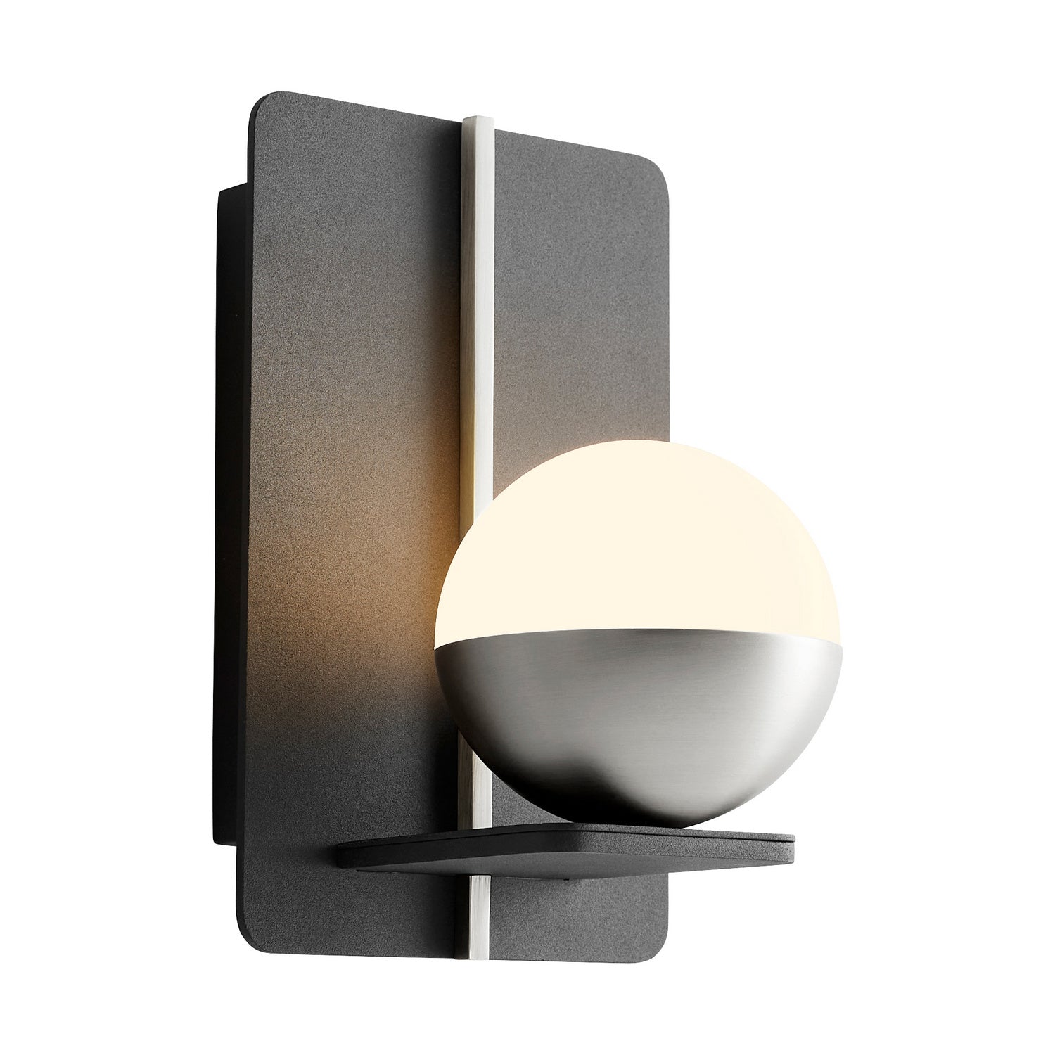 Oxygen - 3-554-1524 - LED Wall Sconce - Iota - Black W/ Satin Nickel