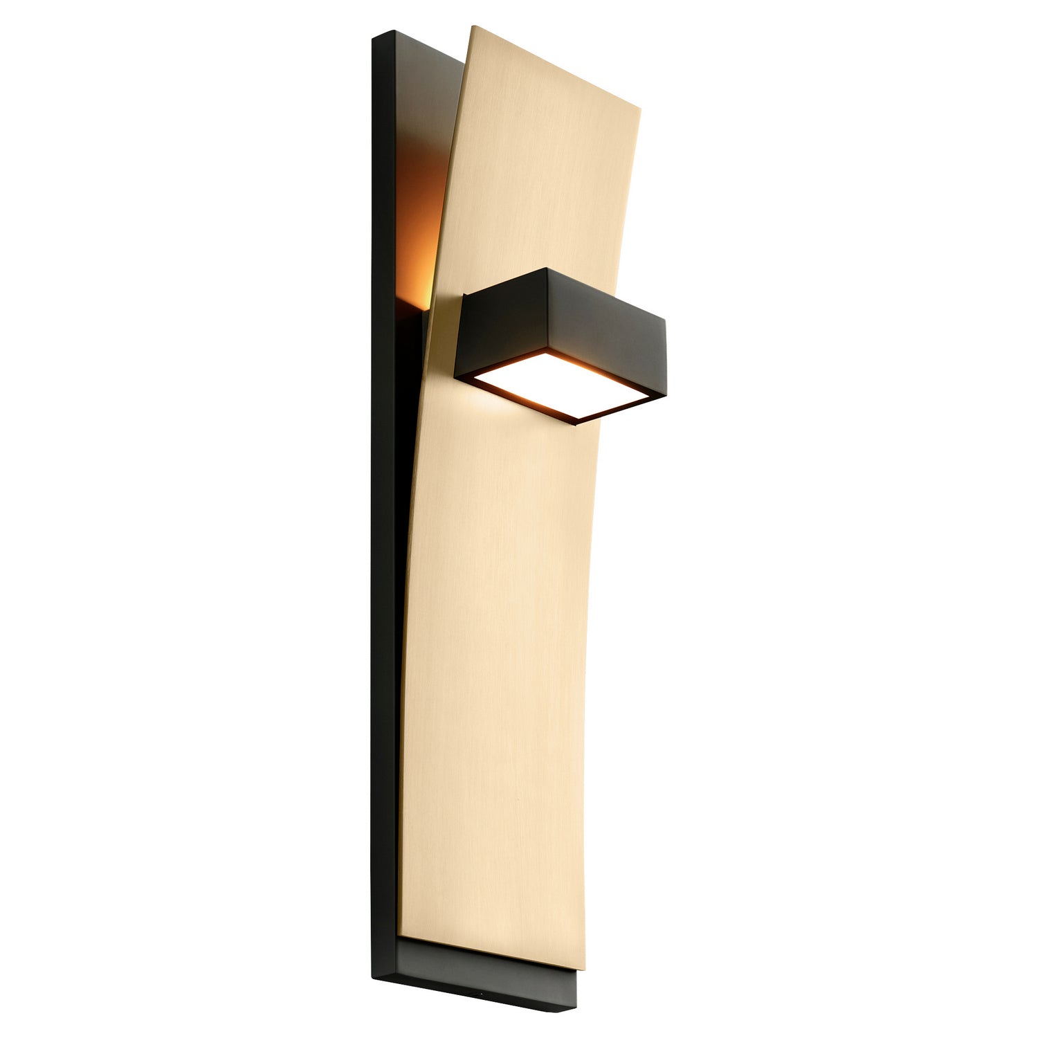 Oxygen - 3-400-1540 - LED Wall Sconce - Dario - Black W/ Aged Brass