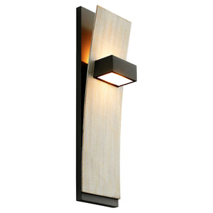 Oxygen - 3-400-1541 - LED Wall Sconce - Dario - Black W/ Weathered Oak