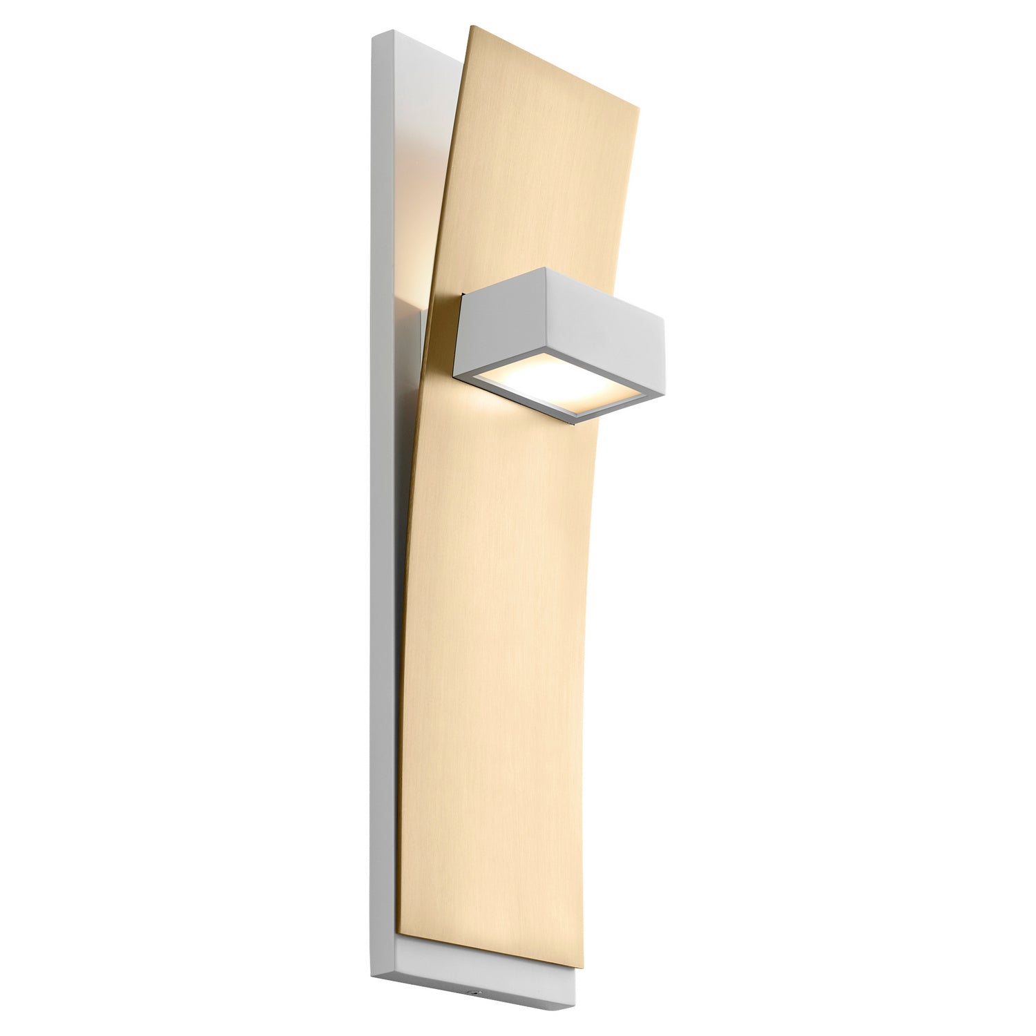 Oxygen - 3-400-640 - LED Wall Sconce - Dario - White W/ Aged Brass