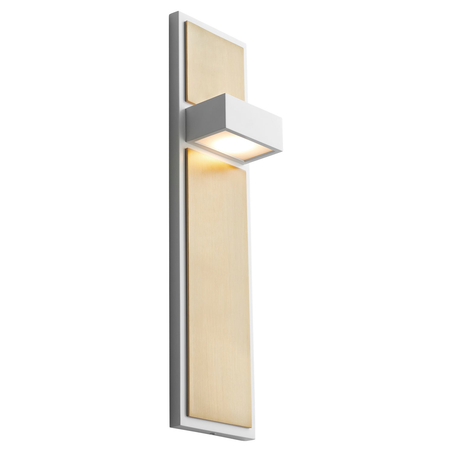 Oxygen - 3-401-640 - LED Wall Sconce - Guapo - White W/ Aged Brass