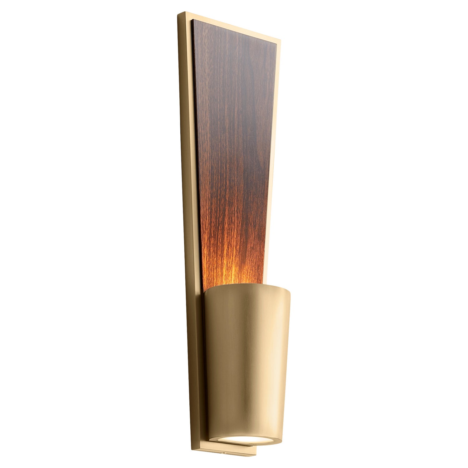 Oxygen - 3-402-40 - LED Wall Sconce - Favero - Antique Brass W/ Walnut