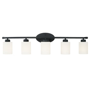 Capital Lighting - 115251MB-338 - Five Light Vanity - Dixon - Matte Black