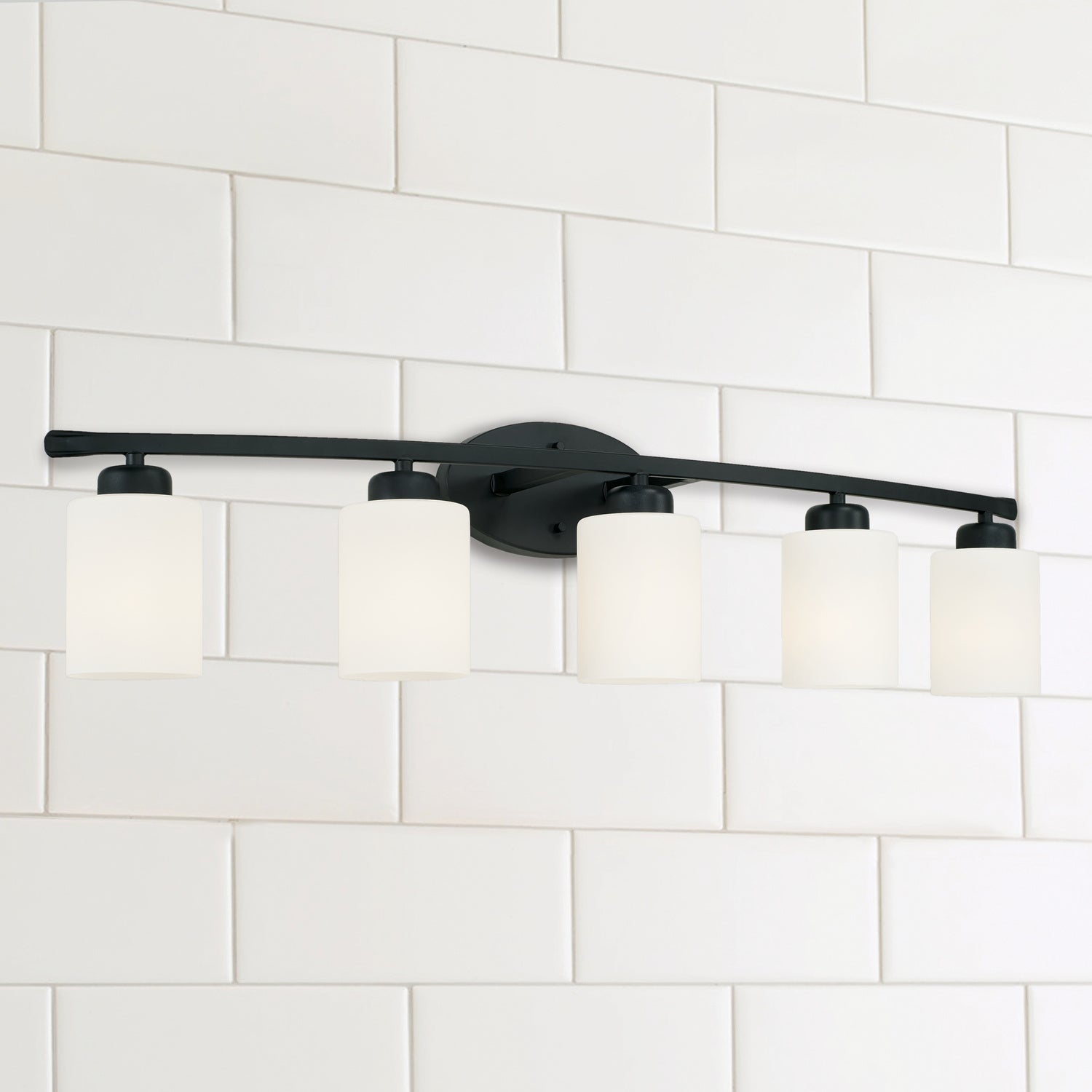 Capital Lighting - 115251MB-338 - Five Light Vanity - Dixon - Matte Black