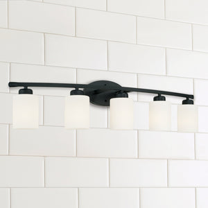 Capital Lighting - 115251MB-338 - Five Light Vanity - Dixon - Matte Black