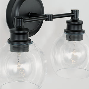Capital Lighting - 121121MB-426 - Two Light Vanity - Mid Century - Matte Black