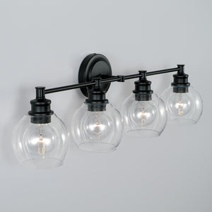 Capital Lighting - 121141MB-426 - Four Light Vanity - Mid Century - Matte Black