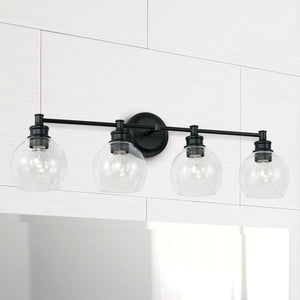 Capital Lighting - 121141MB-426 - Four Light Vanity - Mid Century - Matte Black