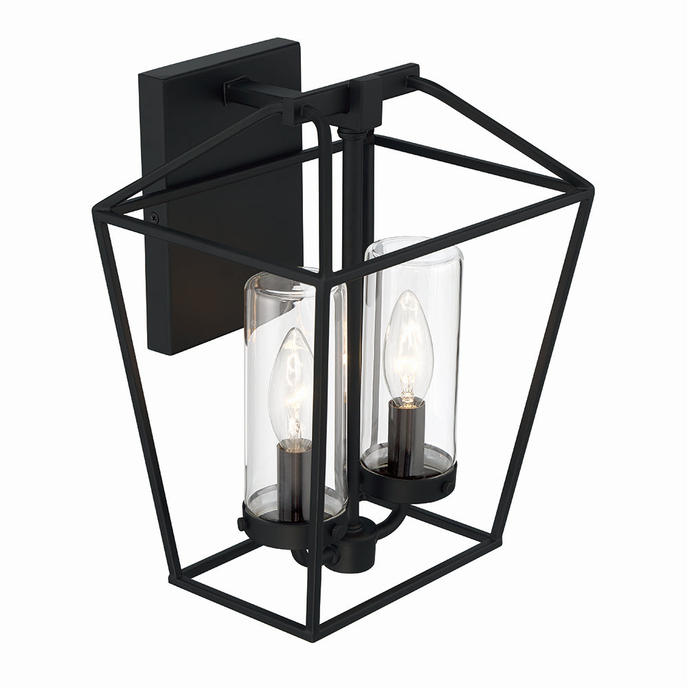 Eurofase - 41957-011 - Two Light Outdoor Wall Sconce - Bastille - Satin Black